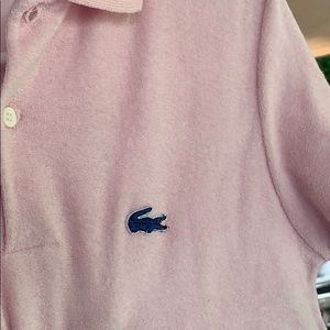 Light pink TERRY CLOTH Lacoste Polo